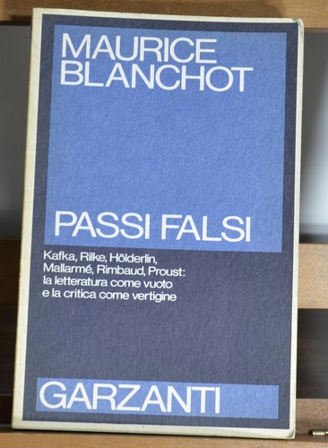 Maurice blanchot passi falsi - passi,