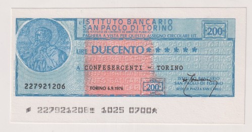 Miniassegni falsi 200 lire - ,