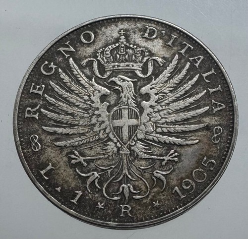 Regno italia 1 lira 1905 - d'italia,